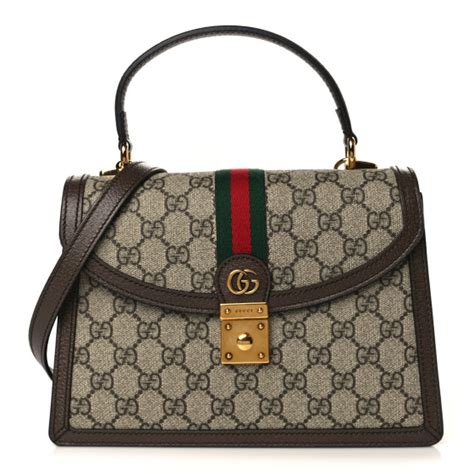 GUCCI GG Supreme Monogram Textured Dollar Calfskin Web 